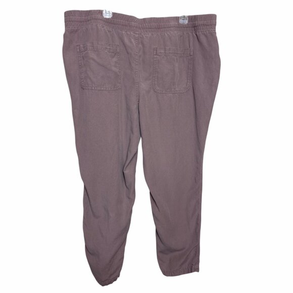 Maurices Womens Dusty Mauve Jogger Pants Cotton Drawstring Elastic Waist Sz 22W - Picture 3 of 12